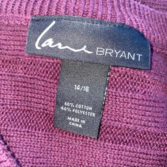 Lane Bryant Burgundy Side zipper sweater 14/16 - Picture 11 of 11